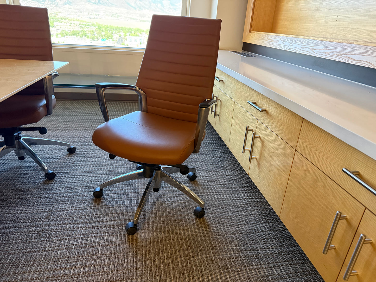 Global Accord Chairs - Brown Leather 46 available