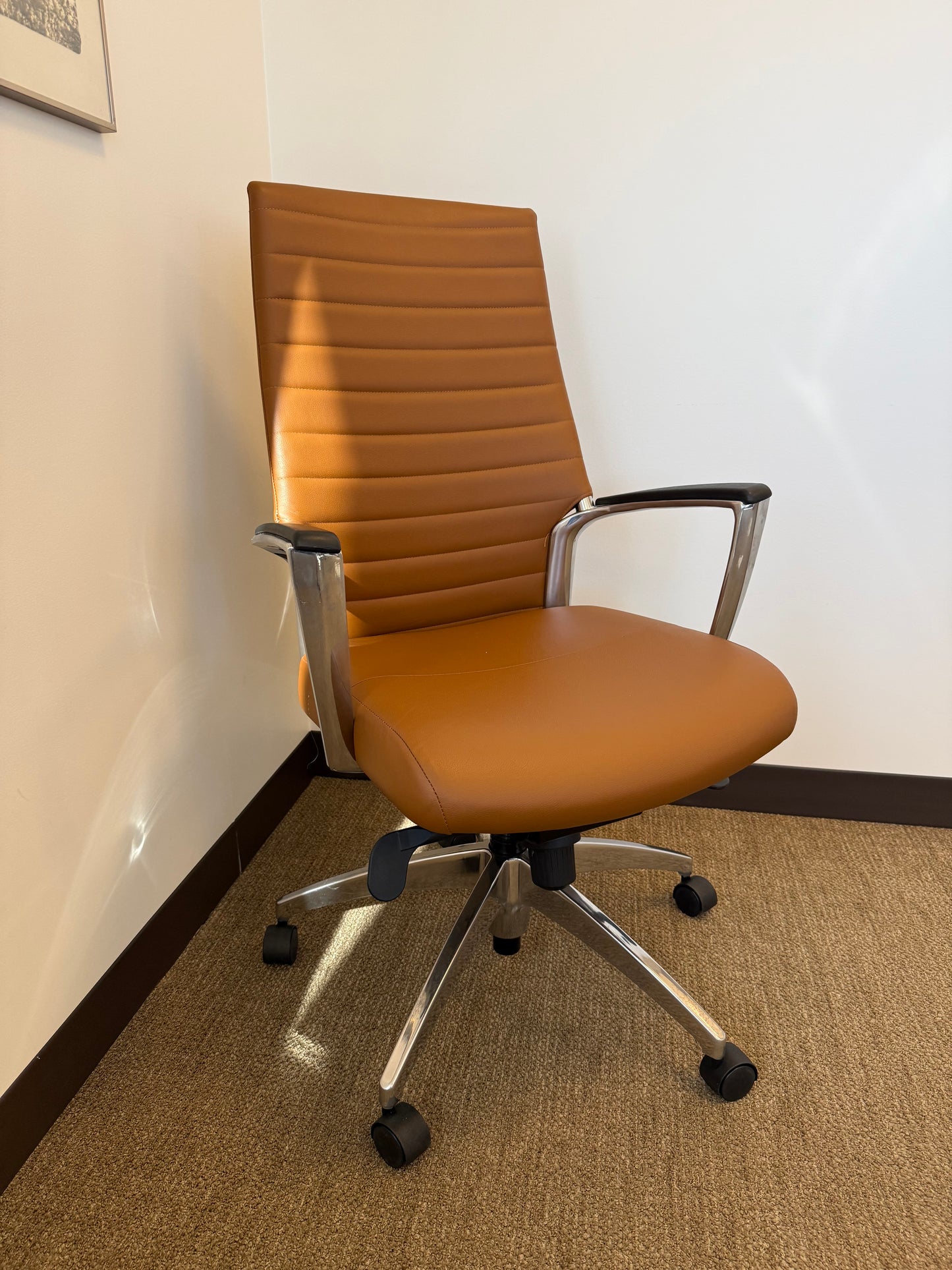Steelcase 7x3' Maple Conference Table w/ 6 Global Accord Chairs (2 sets available)