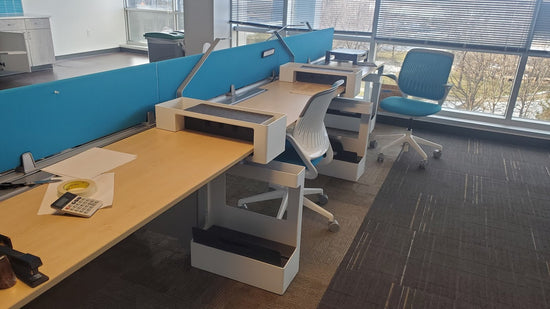 Load image into Gallery viewer, Steelcase Answer Benching System with Steelcase chairs
