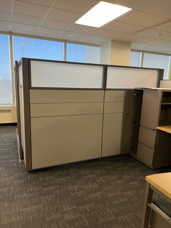 Haworth Compose private office cubicle with glass