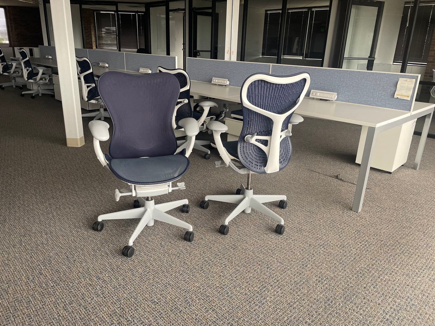 Herman Miller Benching system with Mirra 2 chairs