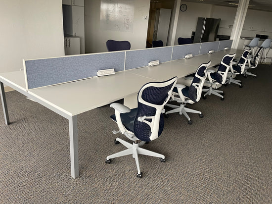 Herman Miller Benching system with Mirra 2 chairs