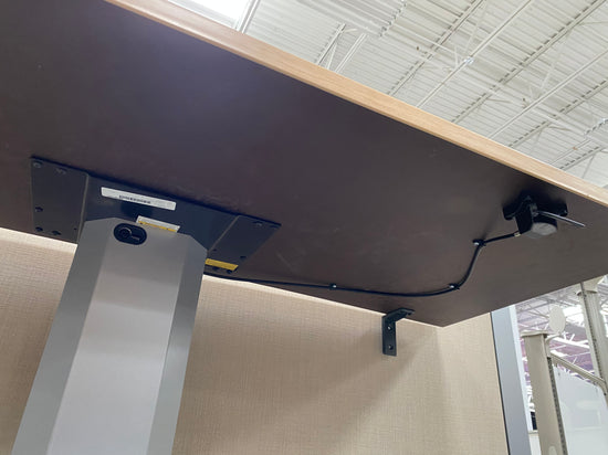 Steelcase Airtouch adjustable height desk view of underside